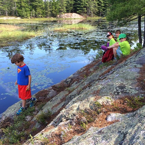 Children at Amy's Park hiking site